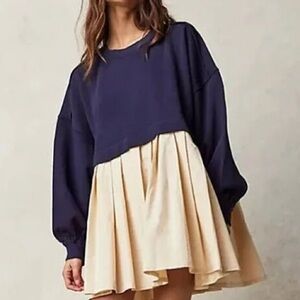 Free People Eleanor Oversized Sweatshirt Mini Dress